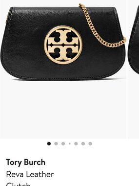 NWOT TORY BURCH REVA leather clutch.